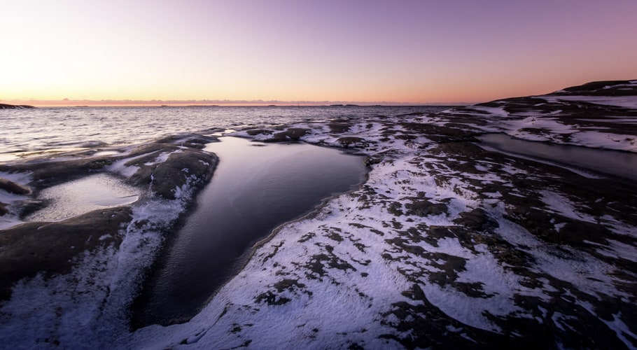 Snow with a purple sky wallpapers