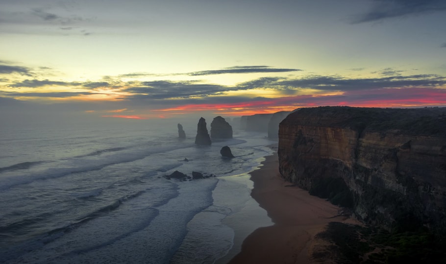 Misty shoreline wallpapers