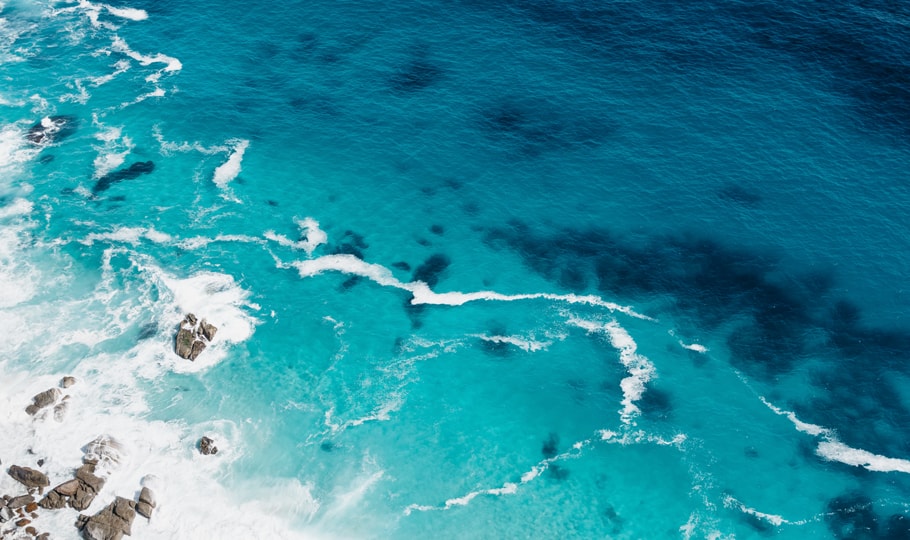 Deep blue sea from above wallpapers